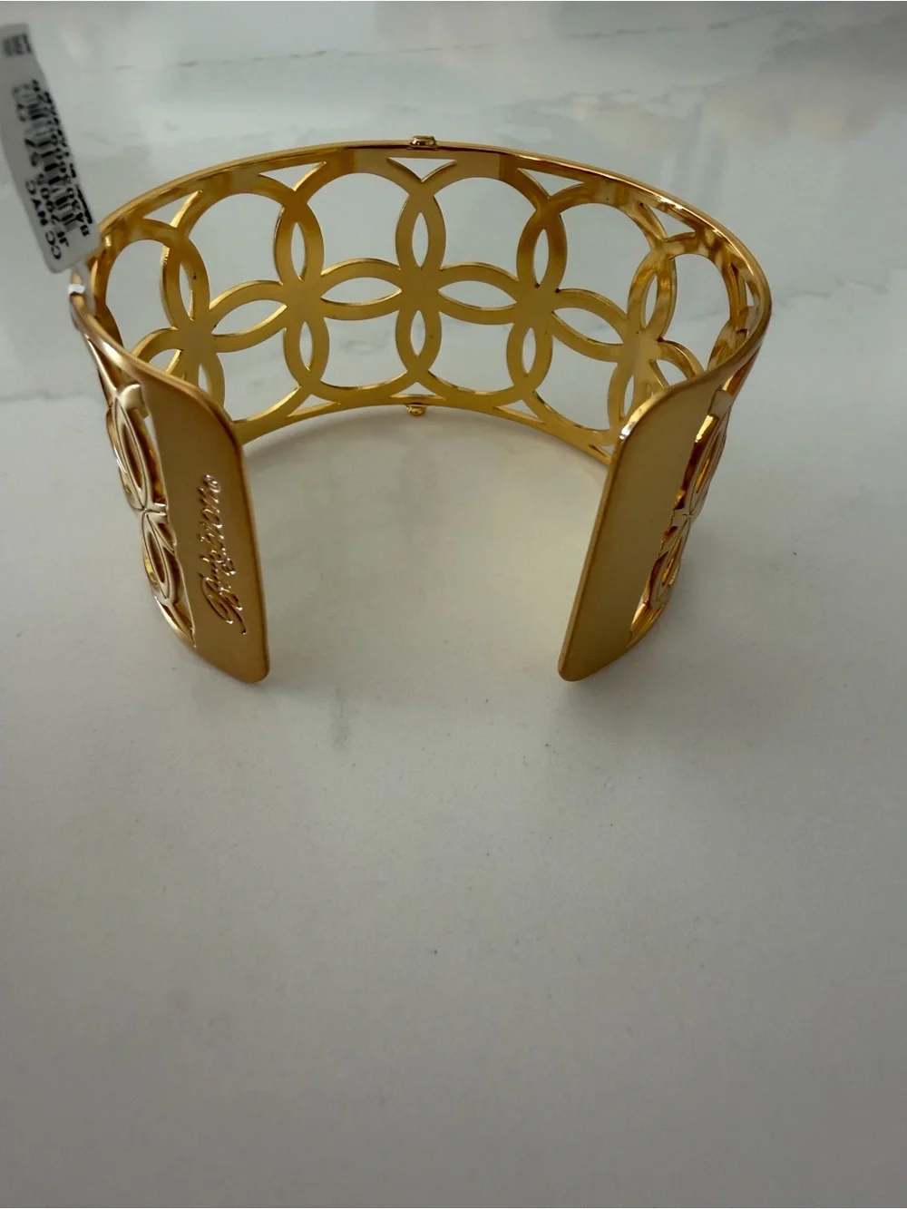 Brighton Gold Openwork Floral Cuff Bracelet